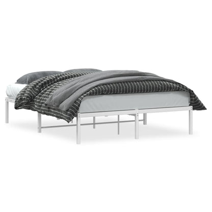 Metal Bed Frame without Mattress White 140x200cm