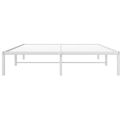 Metal Bed Frame without Mattress White 150x200cm