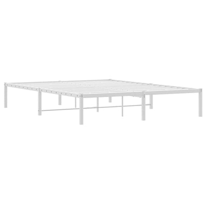 Metal Bed Frame without Mattress White 150x200cm