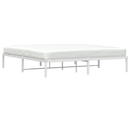 Metal Bed Frame without Mattress White 180x200cm