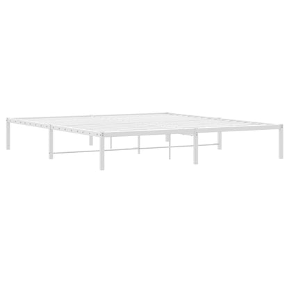 Metal Bed Frame without Mattress White 180x200cm