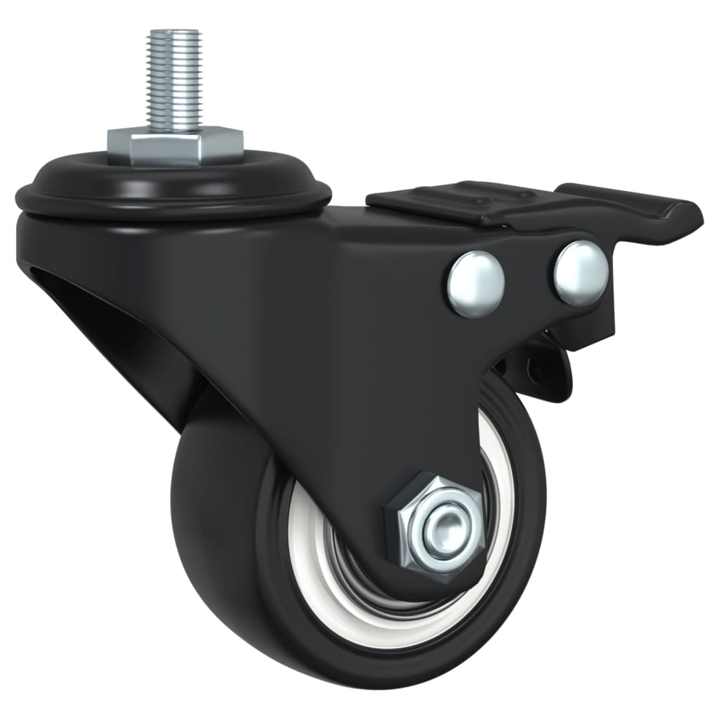 Caster Wheels 4 pcs Black 1.4" Iron