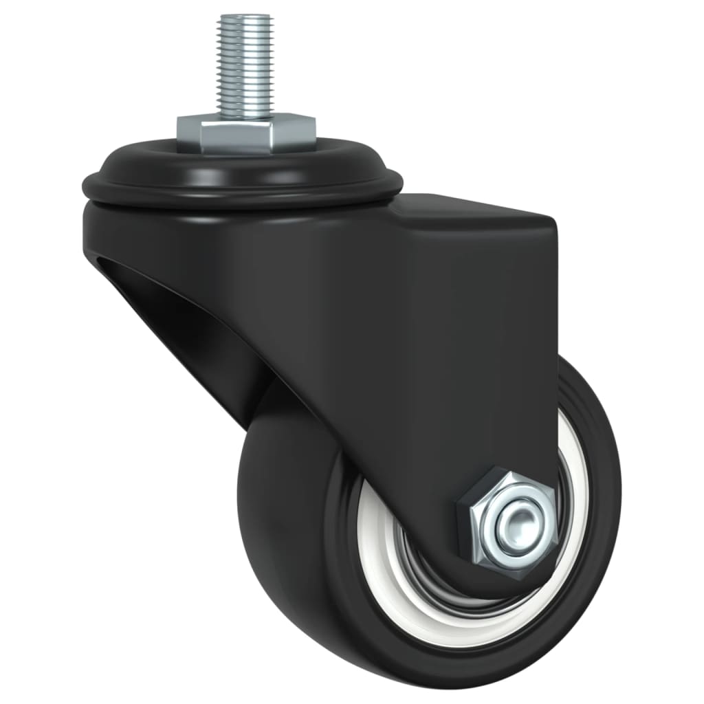 Caster Wheels 4 pcs Black 1.4" Iron