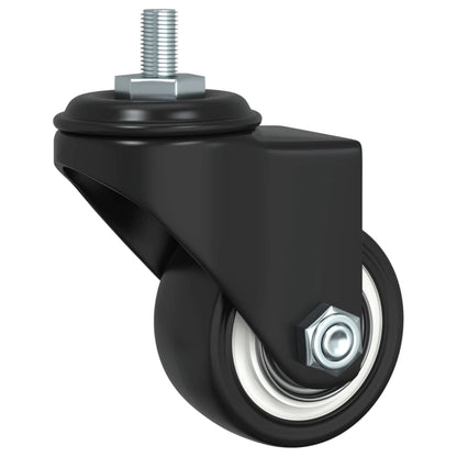Caster Wheels 4 pcs Black 1.4" Iron