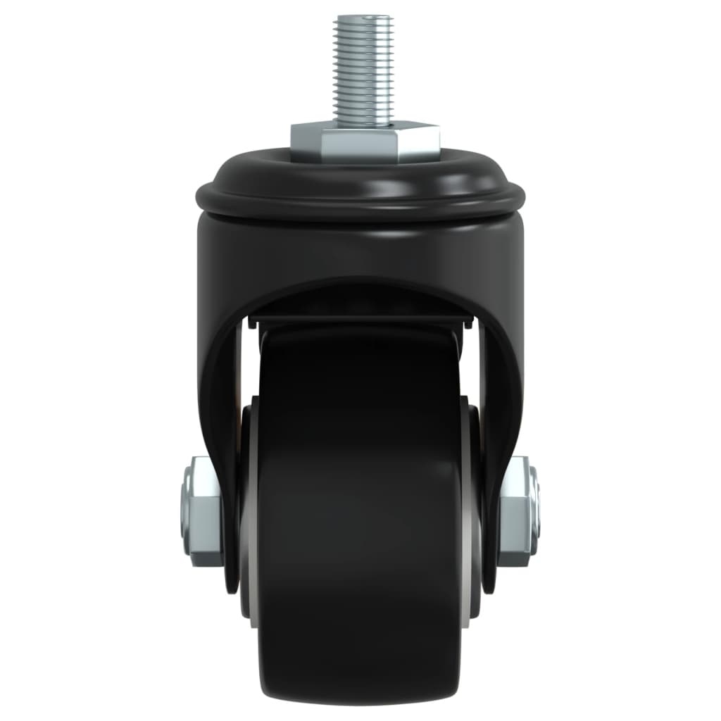 Caster Wheels 4 pcs Black 1.4" Iron