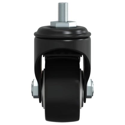 Caster Wheels 4 pcs Black 1.4" Iron