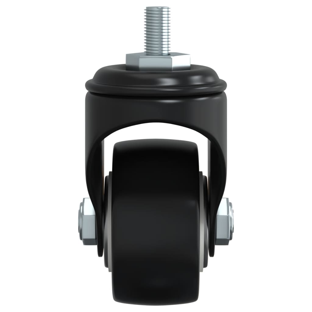 Caster Wheels 4 pcs Black 1.4" Iron
