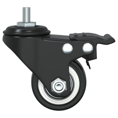 Caster Wheels 4 pcs Black 1.4" Iron