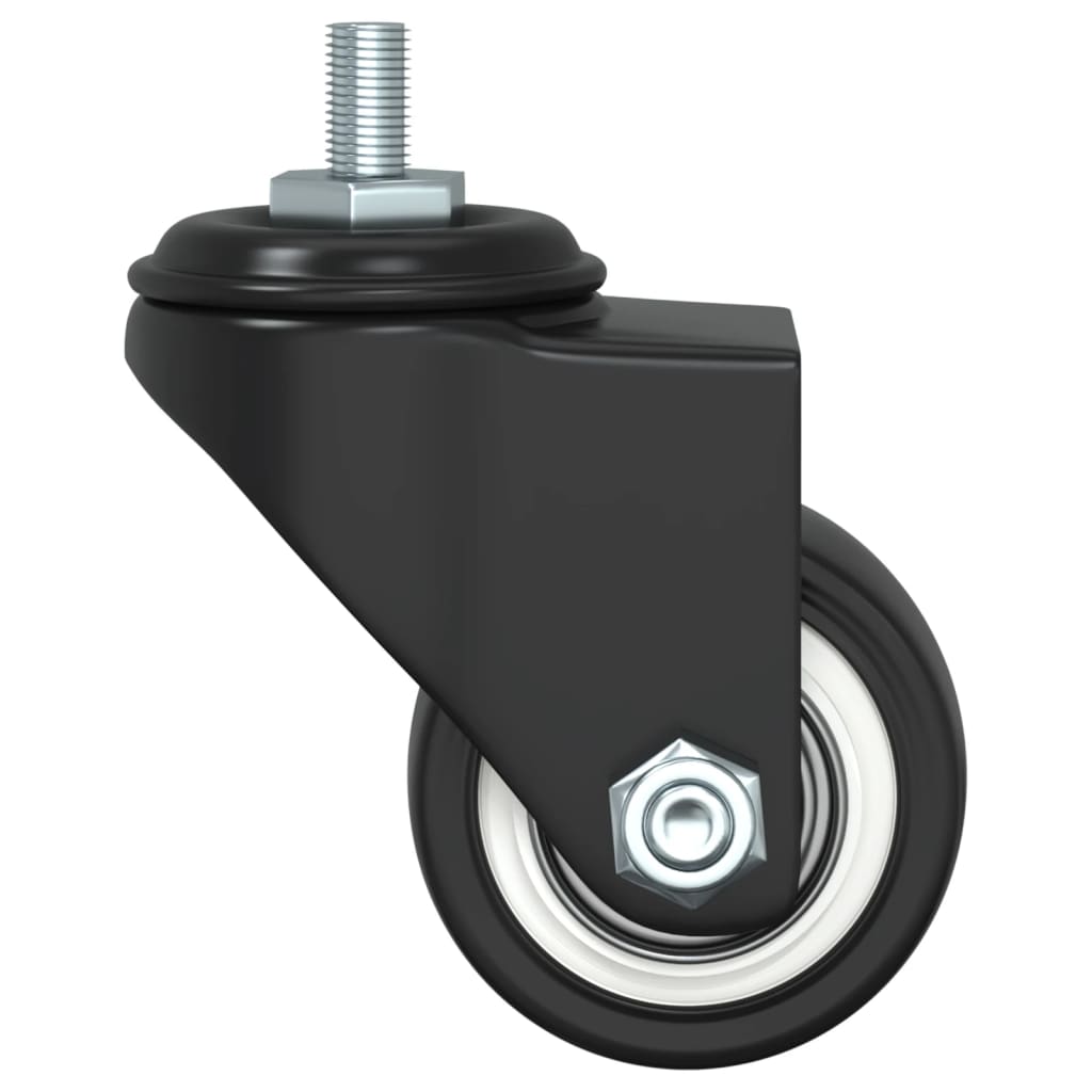 Caster Wheels 4 pcs Black 1.4" Iron