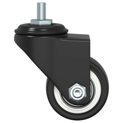 Caster Wheels 4 pcs Black 1.4" Iron