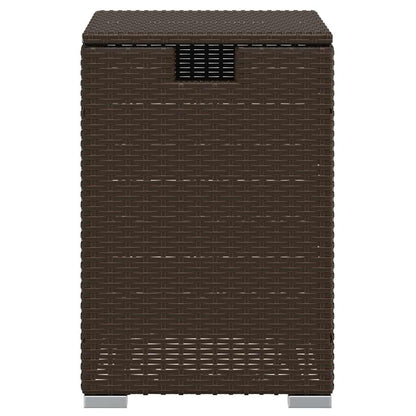 Propane Tank Cover Table Brown 40x40x60 cm Poly Rattan