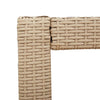 Patio Side Table with Wooden Top Beige 39.4"x15.7"x29.5" Poly Rattan