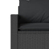 2 Piece Garden Dining Set with Cushions Black Poly Rattan
