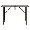 2 Piece Patio Dining Set with Cushions Brown Poly Rattan