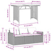 2 Piece Patio Dining Set with Cushions Brown Poly Rattan
