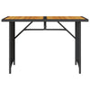 2 Piece Garden Dining Set with Cushions Black Poly Rattan