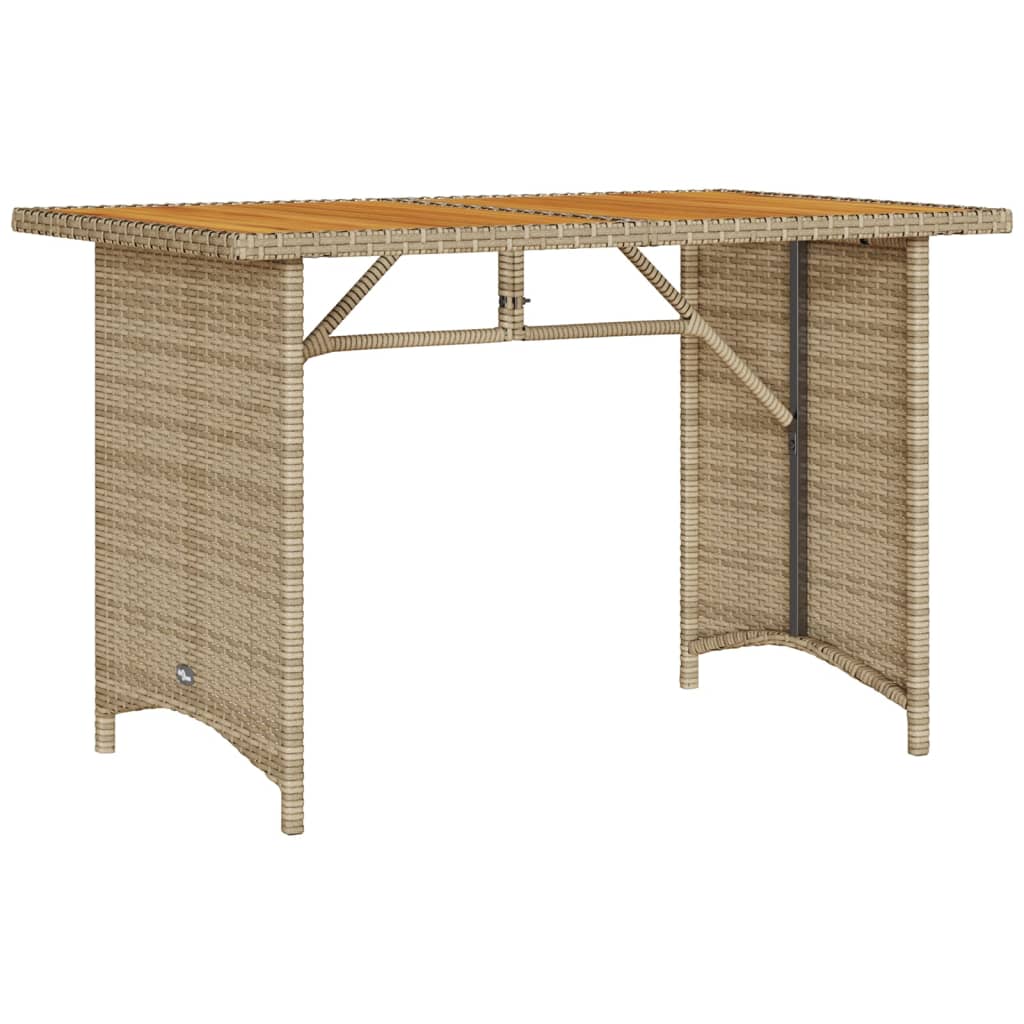 2 Piece Patio Dining Set with Cushions Beige Poly Rattan
