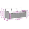 Patio Sofa with Cushions 3-Seater Black Poly Rattan
