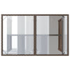 Garden Table with Glass Top Brown 110x68x70 cm Poly Rattan
