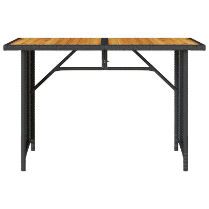Garden Table Black and Natural Wood