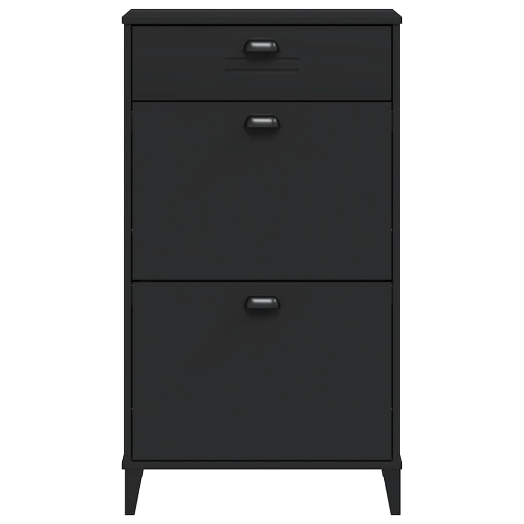 Shoe Cabinet VIKEN Black Engineered Wood