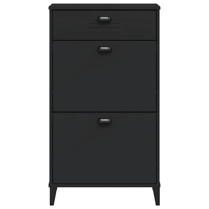 Shoe Cabinet VIKEN Black Engineered Wood