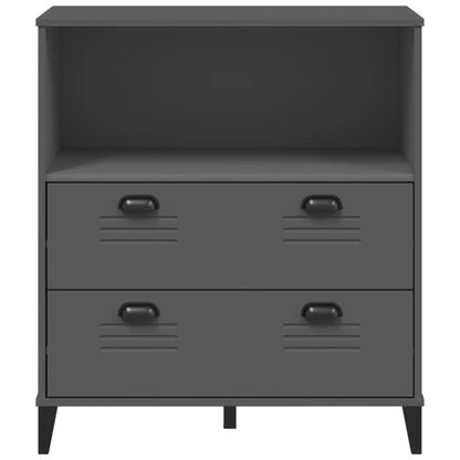 Bookcase VIKEN Anthracite Grey 80x40x90 cm Engineered Wood