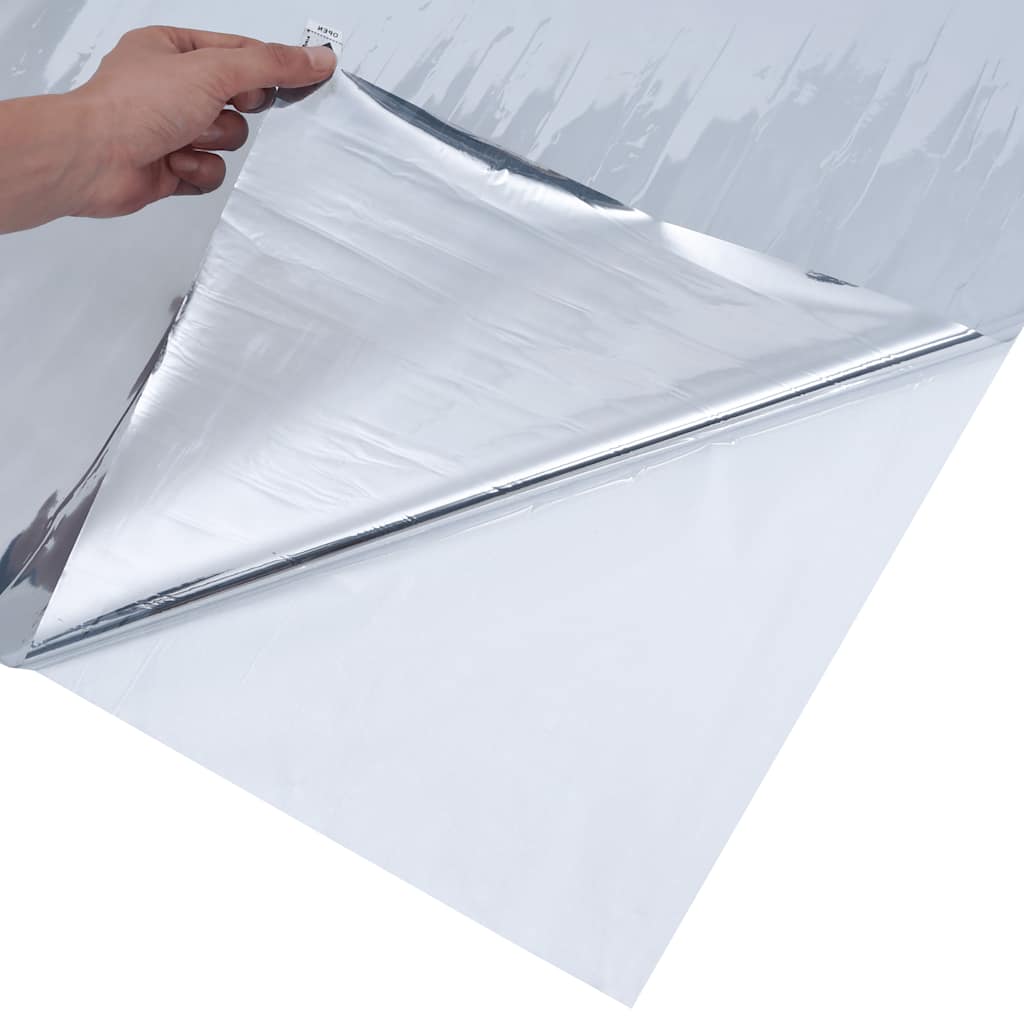 Solar Film Static Reflective Effect Silver 45x2000 cm PVC