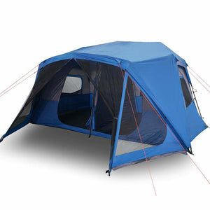 Family Tent 10-Person Blue Quick Release Waterproof