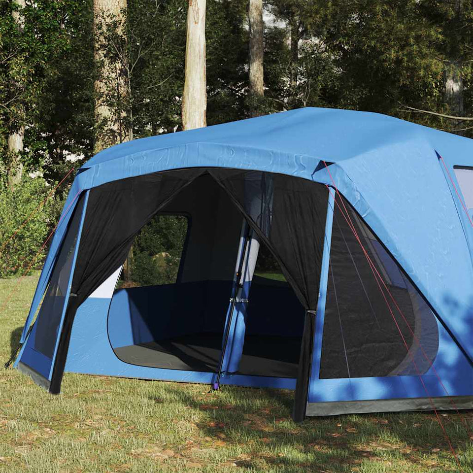 Family Tent 10-Person Blue Quick Release Waterproof