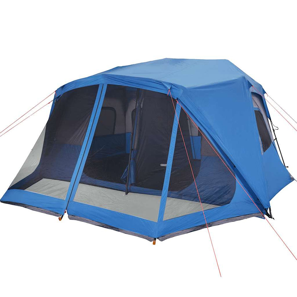 Family Tent 10-Person Blue Quick Release Waterproof