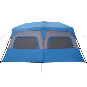 Family Tent 10-Person Blue Quick Release Waterproof