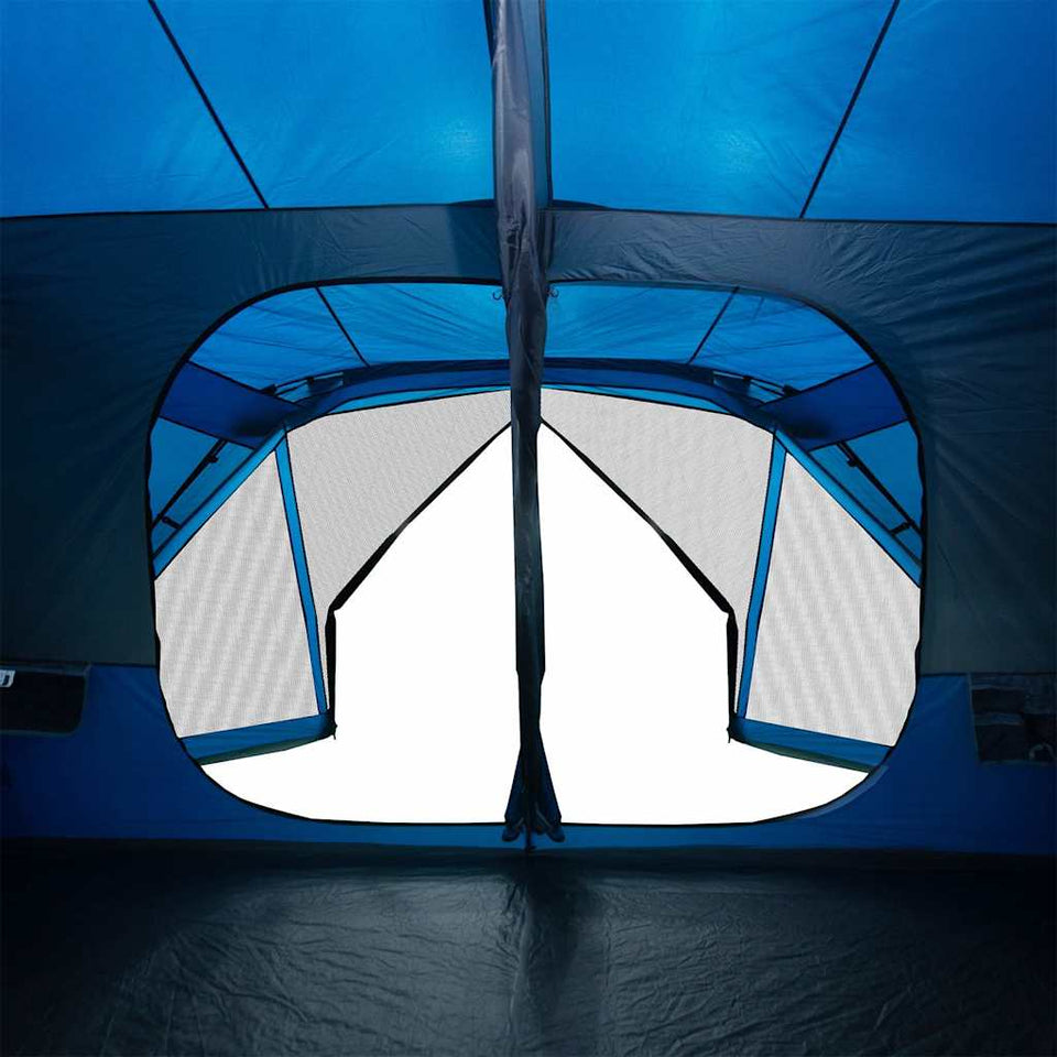 Family Tent 10-Person Blue Quick Release Waterproof