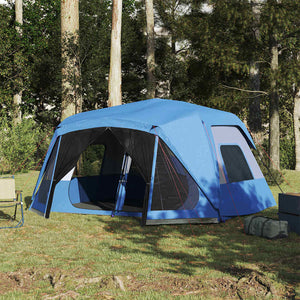 Family Tent 10-Person Blue Quick Release Waterproof