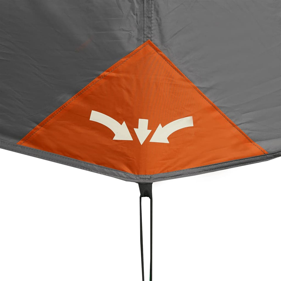 Family Tent 6-Person Grey and Orange Quick Release Waterproof