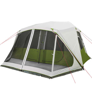 Family Tent with LED 10-Person Light Green Quick Release