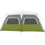 Family Tent with LED 10-Person Light Green Quick Release