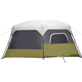 Family Tent with LED 9-Person Light Green Quick Release