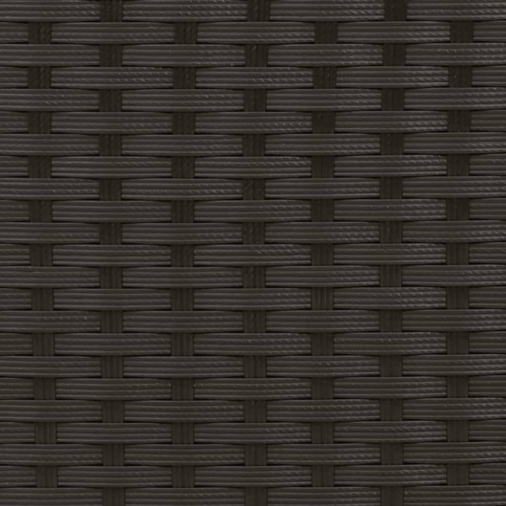 Patio Sofa 2-Seater with Canopy and Stools Black Poly Rattan