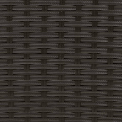 Patio Sofa 2-Seater with Stools Black Poly Rattan
