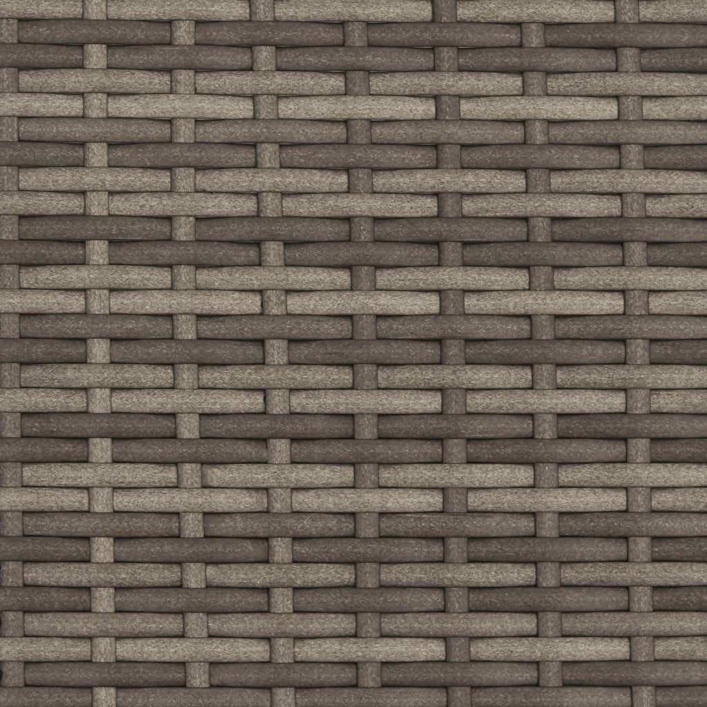 Patio Sofa 2-Seater with Stools Gray Poly Rattan