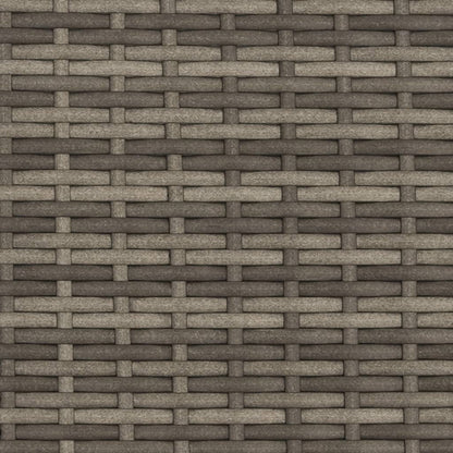 Patio Sofa 2-Seater with Stools Gray Poly Rattan