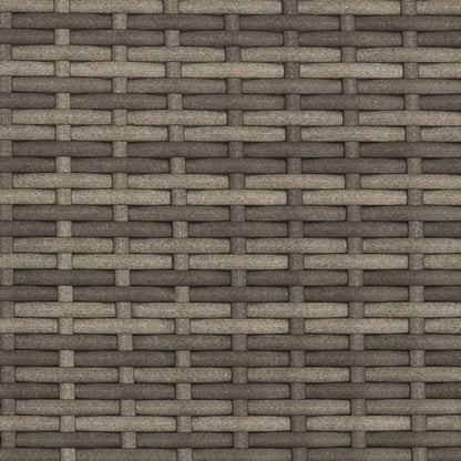 Patio Sofa 2-Seater with Stools Gray Poly Rattan