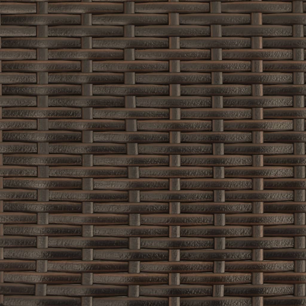 Patio Sofa 2-Seater with Stools Brown Poly Rattan