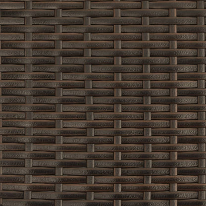 Patio Sofa 2-Seater with Stools Brown Poly Rattan