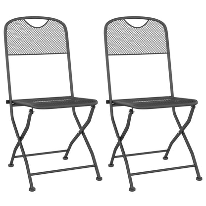 Garden Dining Set | Anthracite | Expanded metal mesh | Compact | Foldable