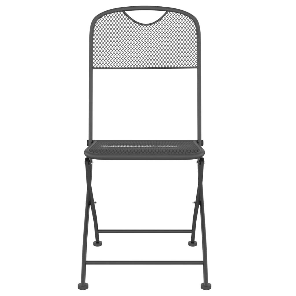 Garden Dining Set | Anthracite | Metal Mesh | Foldable