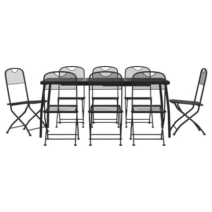 Garden Dining Set | Anthracite | Metal | Medium | Foldable