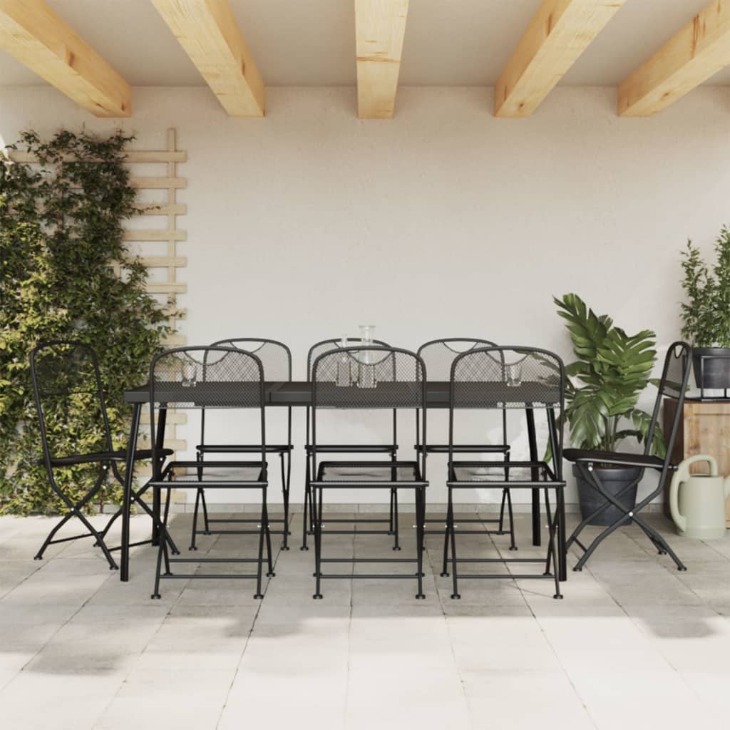 Garden Dining Set | Anthracite | Metal | Medium | Foldable