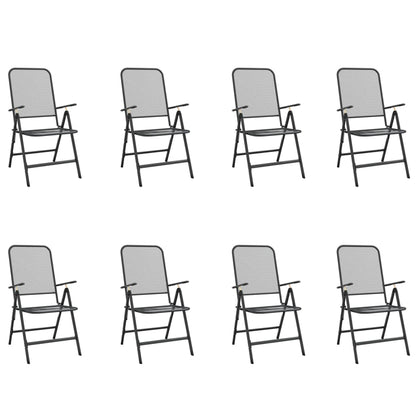 Garden Dining Set | Anthracite | Metal mesh with e-coating finish | Large